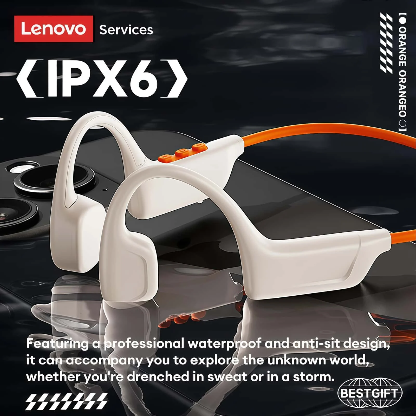 Lenovo S102 Earphones Bone Con - огляд і ціна Bone Conduction Running Headphones