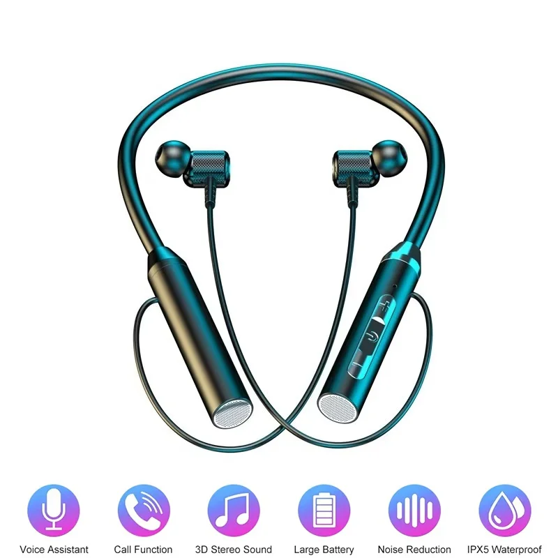 9D Bluetooth Earphones Wireles - огляд і ціна Magnetic Neckband Sports Earphones