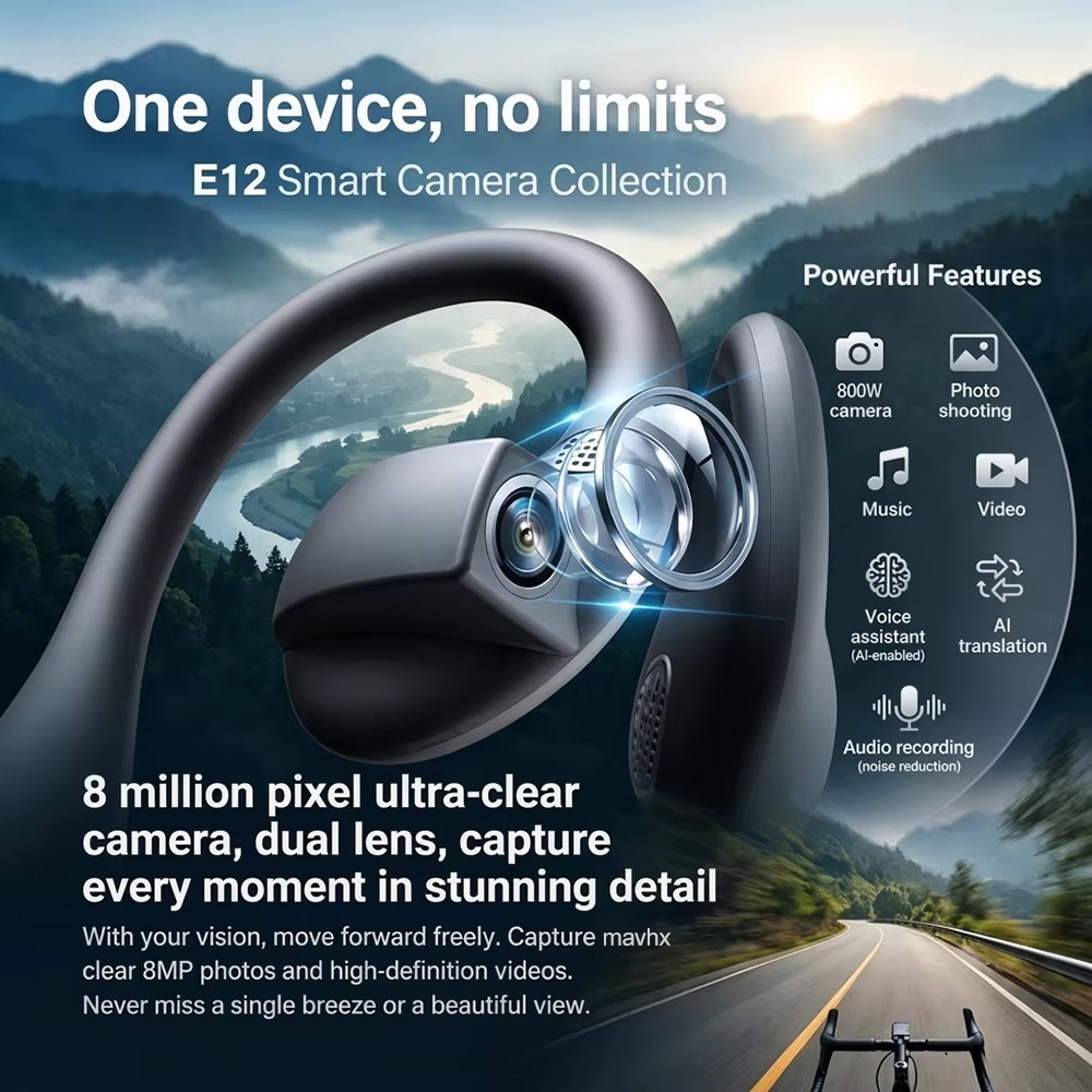 E12 Ear Hook Bone Conduction H - огляд і ціна Bone Conduction Running Headphones