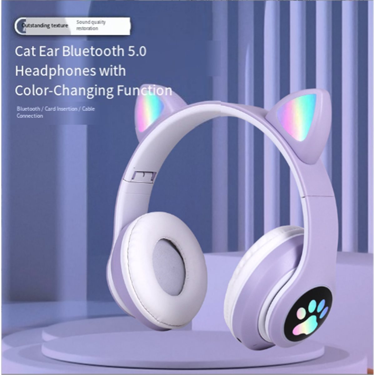 DT[Set of ]D1585-Cute Cat Ear  - огляд і ціна Cat Ear Bluetooth Headset Led